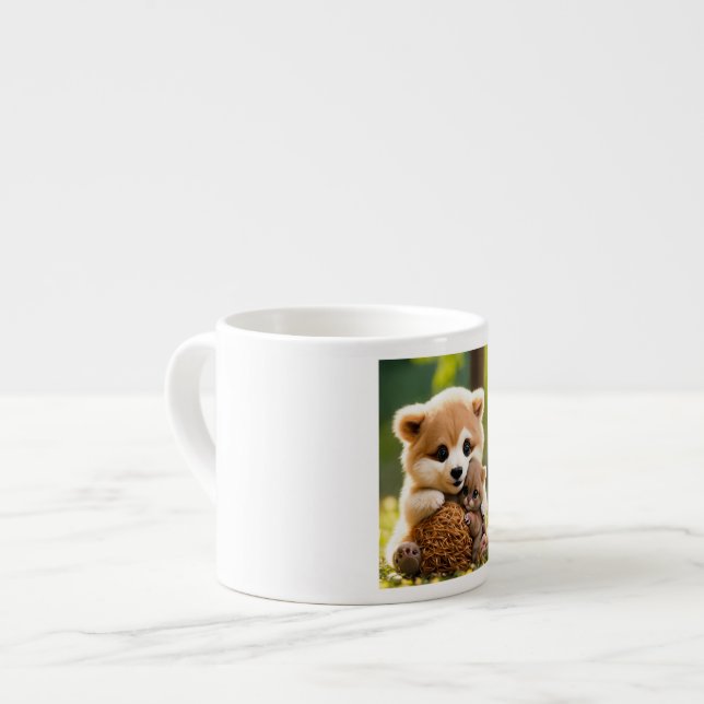 "Adorable Sister & Baby Girl Animal Design Mug " (Front Left)