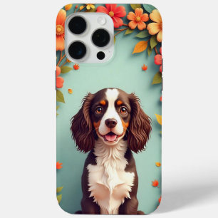 Adorable sitting dog iPhone 15 pro max case