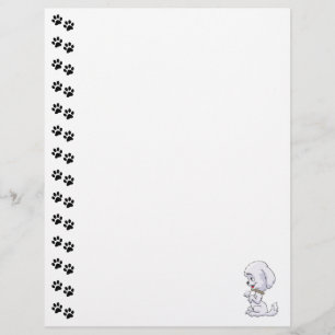 Adorable Sitting Up Puppy Letterhead