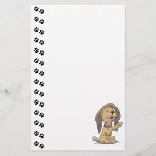 Adorable Sitting Up Puppy Stationery