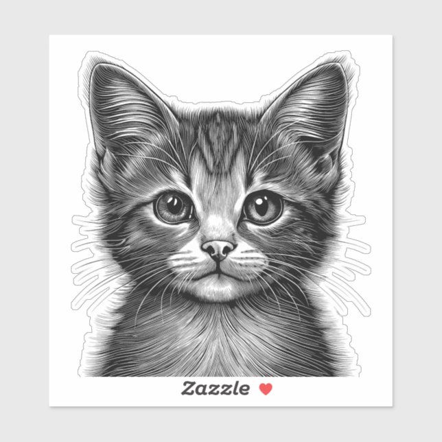 Adorable Sketch of Young Cat   (Sheet)