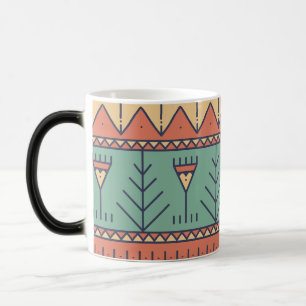 Adorable sketching Tribal pattern Blue Red Indian Magic Mug