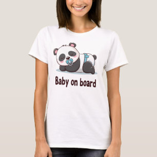  Adorable Sleeping Panda "Baby on Board" Car Decal T-Shirt