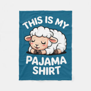 Adorable Sleepy Sheep Pajama For Kids Fleece Blanket