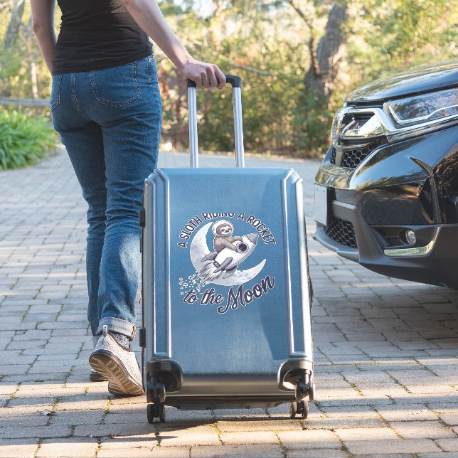 Adorable Sloth Astronaut Riding (Suitcase Insitu)