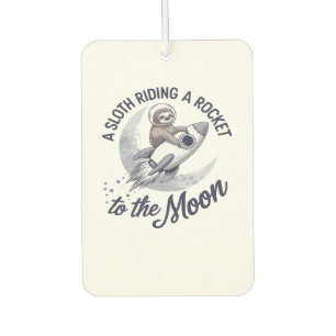 Adorable Sloth Astronaut Riding Car Air Freshener