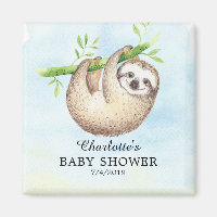 Adorable Sloth Baby Shower Favour  Magnet