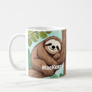 Adorable Sloth Lazy Custom Coffee Mug Gift Idea