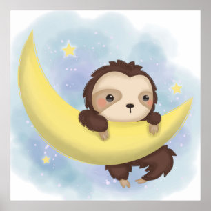 Adorable Sloth  Poster