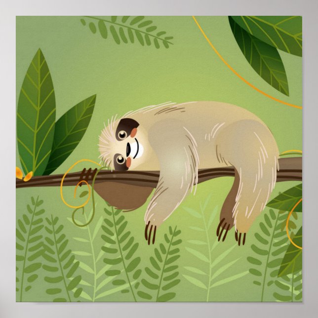 Adorable Sloth Poster (Front)