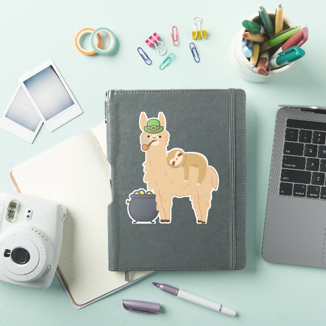 Adorable Sloth Relaxing on a Llama Celebrating St  (iPad Cover)