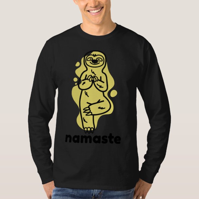 Adorable Sloth Yoga Pose T-Shirt (Front)