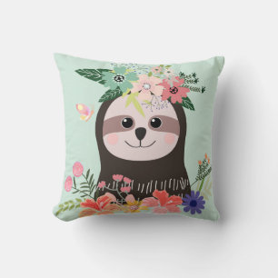 Adorable Sloths Throw Pillow