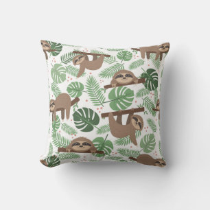 Adorable Sloths Throw Pillow