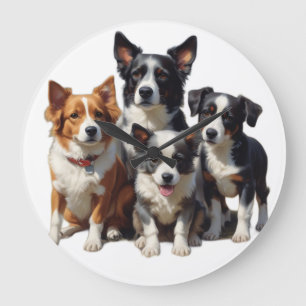 Adorable Small Dogs      Large Clock