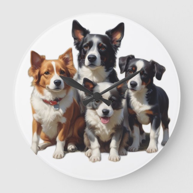 Adorable Small Dogs      Large Clock (Front)