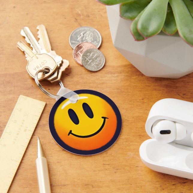 "Adorable Smile Emoji Pattern Collection" Key Ring (Desk)