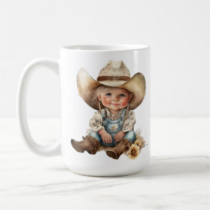 ADORABLE SMILING LITTLE COWGIRL COFFEE MUG