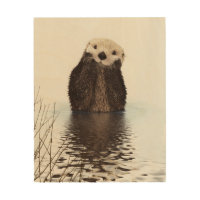 Adorable Smiling Otter in Lake