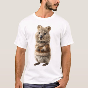 Adorable Smiling Quokka in Brown Knitted Sweater