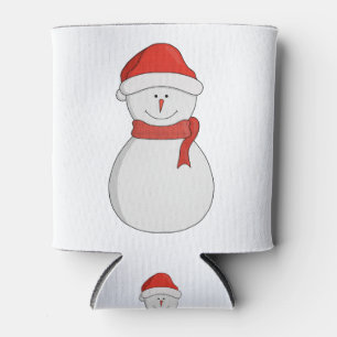 Adorable Snowman Can Cooler