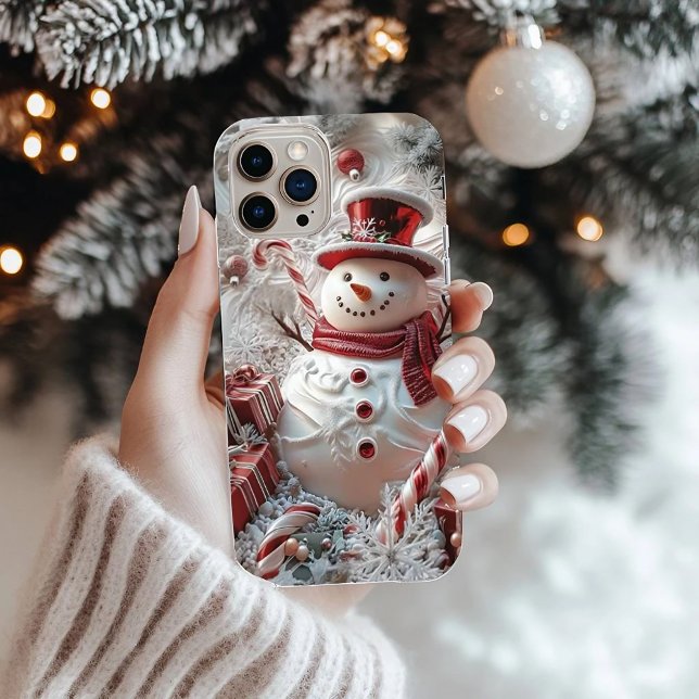 Adorable Snowman Iphone Case Christmas Gift  (Creator Uploaded)