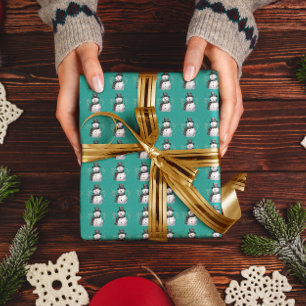 Adorable Snowman Wrapping Paper