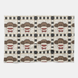 Adorable Sock Monkey Home Decor Items Tea Towel