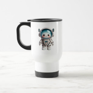 Adorable Space Friend in Futuristic Gear Travel Mug