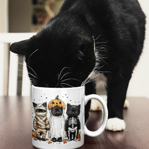 Adorable Spooky Cats Halloween Mug