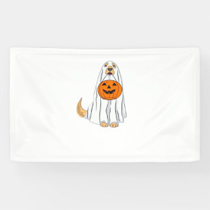 Adorable Spooky Golden Retriever Ghost Classic T-S Banner