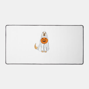 Adorable Spooky Golden Retriever Ghost Classic T-S Desk Mat