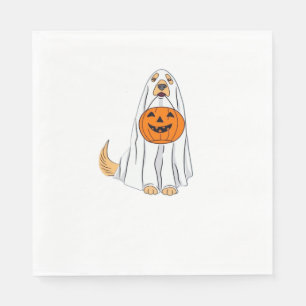 Adorable Spooky Golden Retriever Ghost Classic T-S Napkin