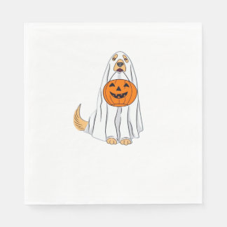 Adorable Spooky Golden Retriever Ghost Classic T-S Napkin