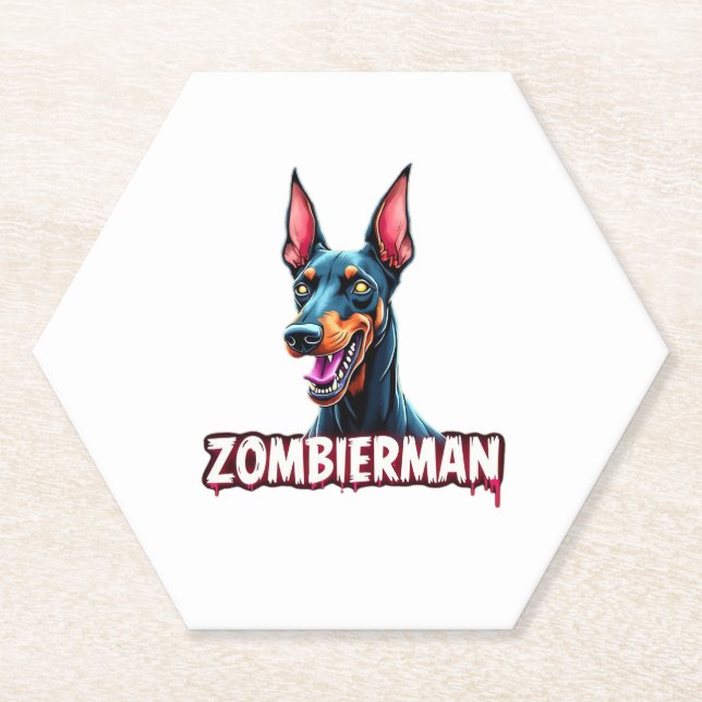 Adorable Spooky Golden Retriever Ghost Classic T-S Paper Coaster (Front)