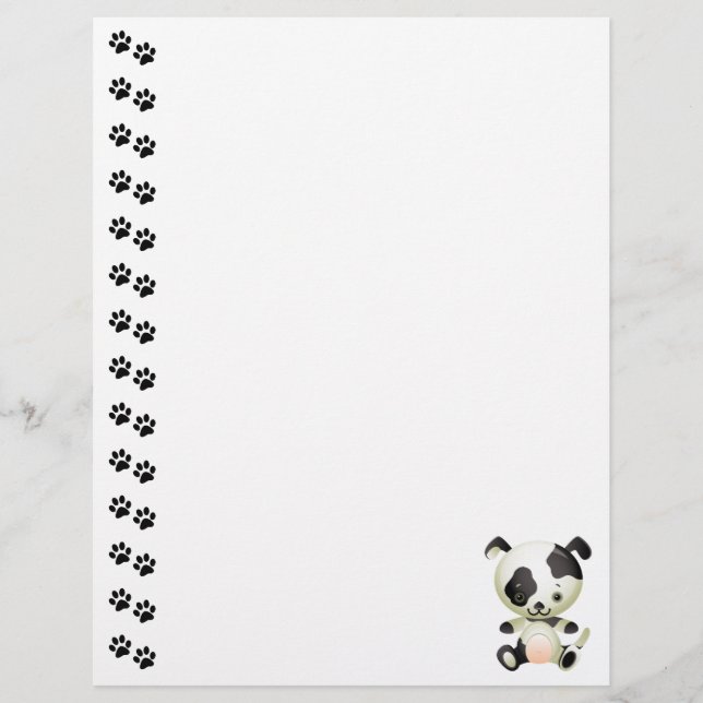 Adorable Spotted Puppy Letterhead (Front)