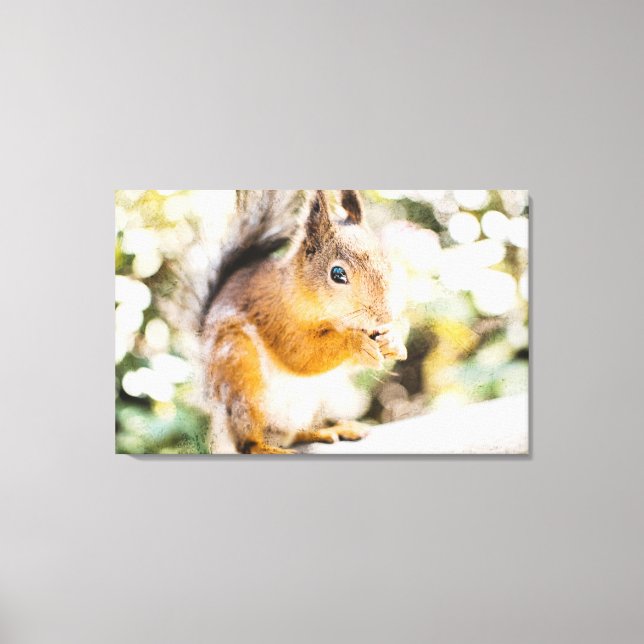 Adorable Squirrel Canvas Print (Front)