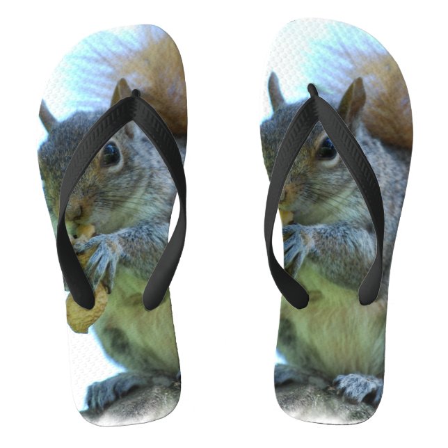 Adorable Squirrel Flip Flops (Footbed)