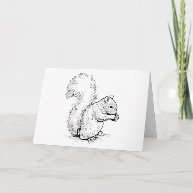 Adorable Squirrel Greeting Card (Front)