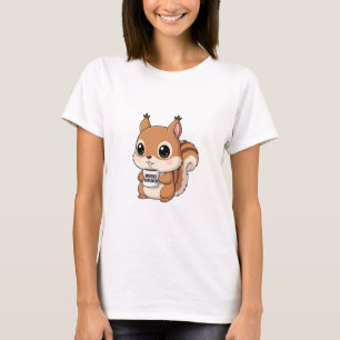 Adorable Squirrel Holding “Monday Survivor” Mug T-Shirt