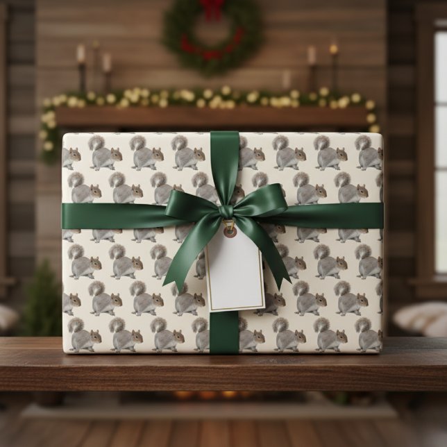 Adorable Squirrel Wrapping Paper Sheet  (Adorable Squirrel Wrapping Paper Sheet)