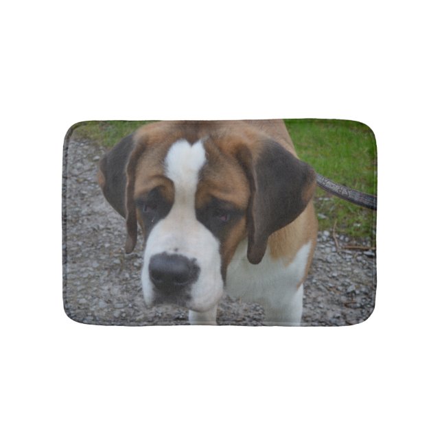Adorable St Bernard Bath Mat (Front)