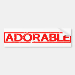 Adorable Stamp Bumper Sticker