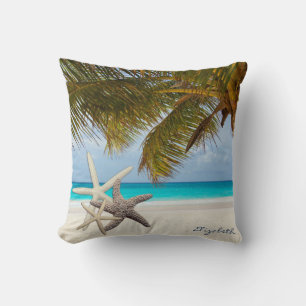 Adorable Starfish ,Beach,Palm-Personalised Cushion