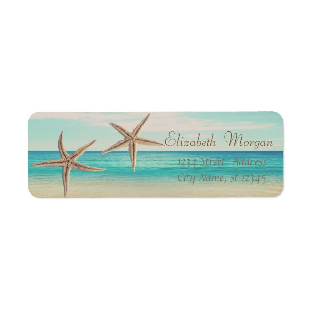Adorable Starfish  ,Beach,  Return Address Label (Front)