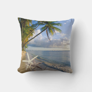 Adorable Starfish ,Beach,Sand ,Palm-Personalised Cushion