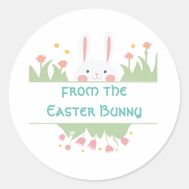 Adorable stickers for kids from the Easter bunny (Front)