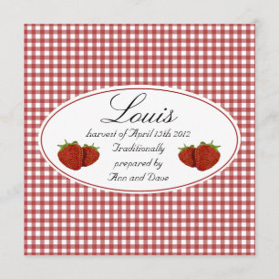 Adorable Strawberry Baby Shower Invitation