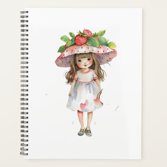 Adorable Strawberry Girl Planner (Front)