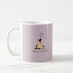 Adorable Stretching cat sticker for cat lovers Coffee Mug